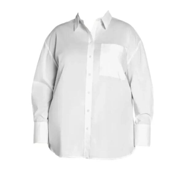 Banana Republic Women's Shirt Button Front Pocket White Size XXL NWT - Picture 2 of 4